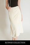 Dianisse Ruched Layered Mermaid Midi Skirt