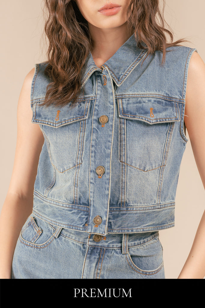 Ellito Denim Sleeveless Top