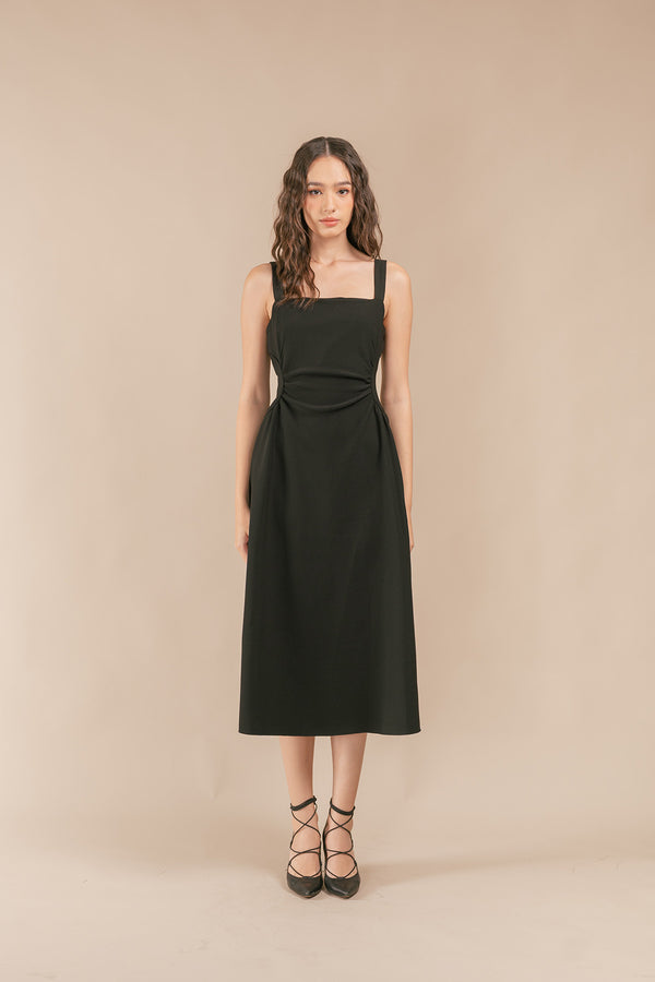 Jerissa Sleeveless Ruched Maxi Dress