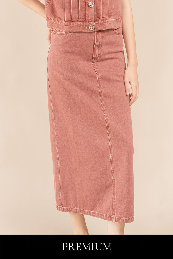 Lorielle Denim Maxi Skirt