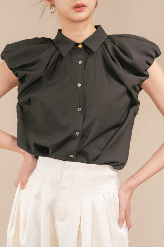 Relitto Puff Cap Sleeve Shirt