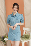 Double Pocket Denim Shirt Dress