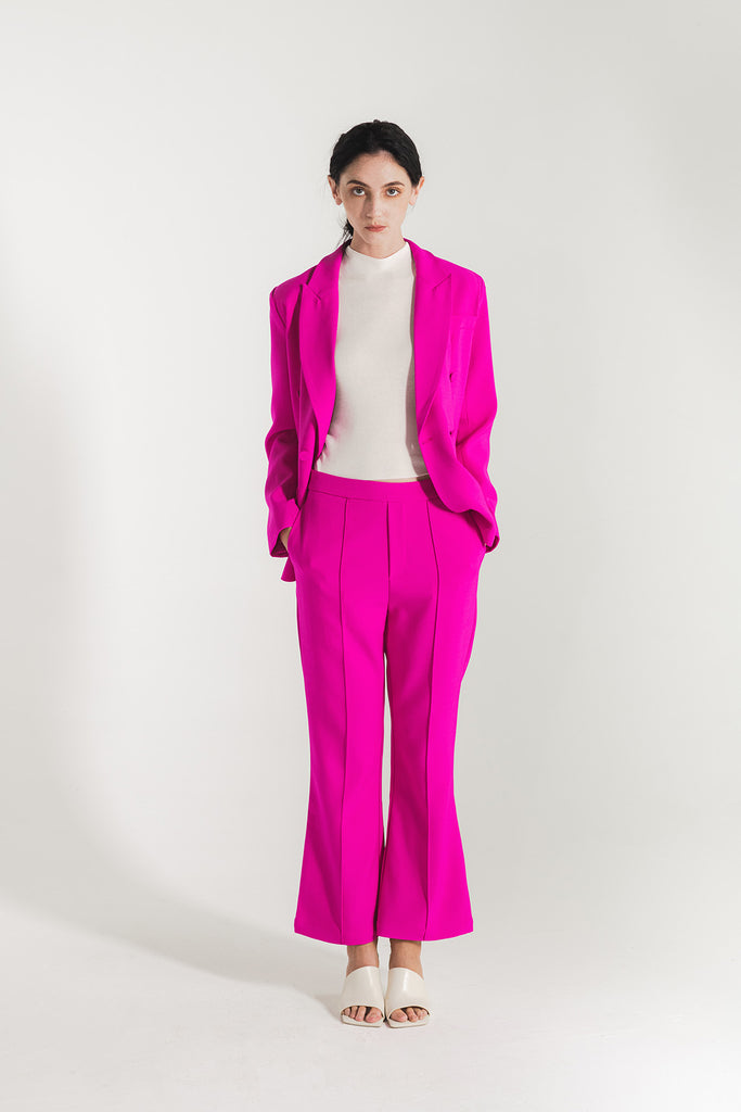 Buy online Pink Solid Tapered Pant from Skirts, tapered pants